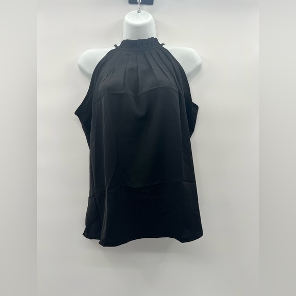 My Color Blue Elegant Black Halter Top Size M NWT - Picture 2 of 5